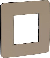 Рамка универсальная Schneider Electric Unica Studio Color 1-м. песочный/антрацит