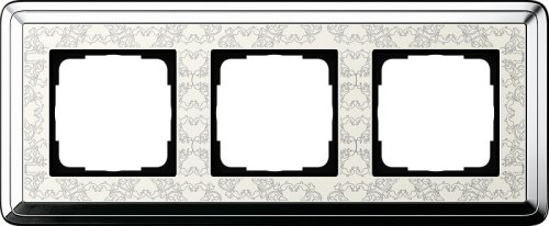 Рамка универсальная Gira ClassiX Art 3-м. хром/кремовый картинка
