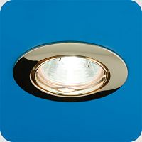 Светильник встраиваемый Италмак Gamma 51 1 04 MR16 65мм/50вт литой поворотный/золото картинка 