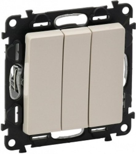 Выключатель без рамки Legrand Valena Life 3-кл. слоновая кость картинка фото 2