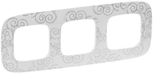 Рамка универсальная Legrand Valena Allure 3-м. нарцисс/хром картинка