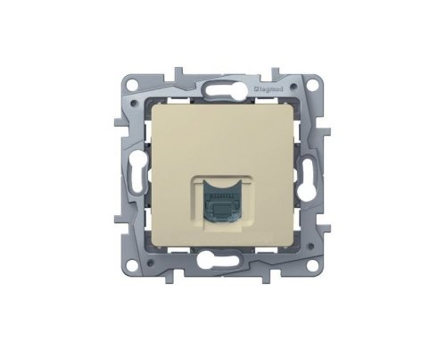 Розетка компьютерная без рамки Legrand Etika 1-м. RJ45 5e слоновая кость  картинка фото 2