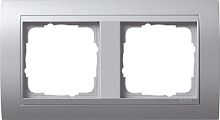 Рамка универсальная Gira Event Clear 2-м. алюминий/алюминий картинка