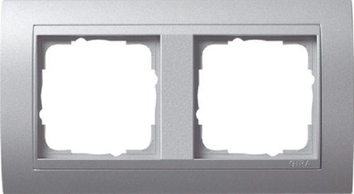Рамка универсальная Gira Event Clear 2-м. алюминий/алюминий фото Рамка универсальная Gira Event Clear 2-м. алюминий/алюминий картинка