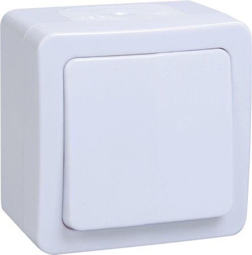 Переключатель накладной IEK Гермес Plus ВСп20-1-0-ГПБ 1-кл. проходной IP54 белый картинка