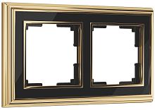 Рамка универсальная Werkel Palacio Classic 2-м. металл золото/черный картинка