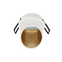 Светильник встраиваемый MaxLight CAST 91 WHITE 220В GU10 Белый/золото картинка 