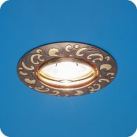 Светильник встраиваемый Италмак Olympia 51 1 45 MR16 12В ЭПРА GU5.3 50Вт 85мм Поворотный/Бронза картинка 