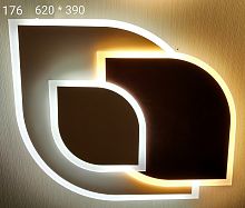 Светильник светодиодный (Люстра) Мелодия Света Листья 176/620*390-72W картинка 