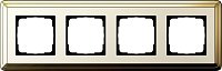 Рамка универсальная Gira ClassiX 4-м. латунь/кремовый
