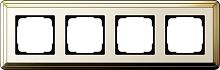Рамка универсальная Gira ClassiX 4-м. латунь/кремовый картинка