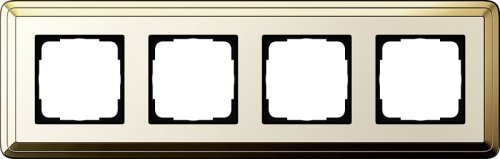 Рамка универсальная Gira ClassiX 4-м. латунь/кремовый фото Рамка универсальная Gira ClassiX 4-м. латунь/кремовый картинка