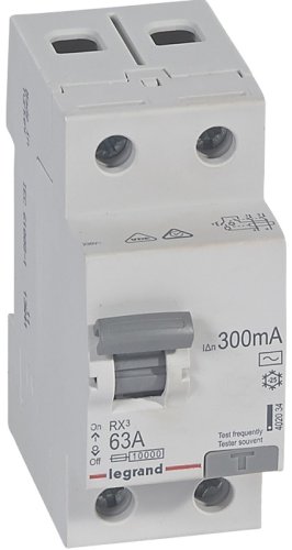 Выключатель дифференциального тока УЗО Legrand RX3 2п 63А 300мА 10,0кА тип AC картинка