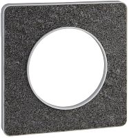Рамка универсальная Schneider Electric Odace 1-м. камень черный фосфор/белый картинка