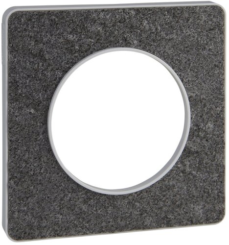 Рамка универсальная Schneider Electric Odace 1-м. камень черный фосфор/белый картинка