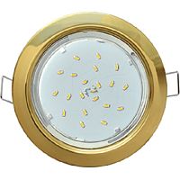 Светильник встраиваемый Ecola H4 GX53 220В 20Вт Золото/38х90х106мм картинка 