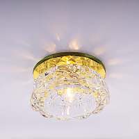 Светильник встраиваемый Италмак Bohemia 220 7 73 G9 65мм/60Вт огран стекло/золото картинка 