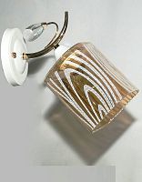 Бра однорожковое Мелодия Света Е27 Золотой/белый картинка 