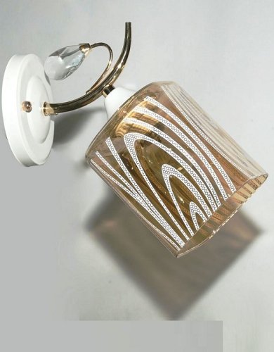 Бра однорожковое Мелодия Света Е27 Золотой/белый картинка 