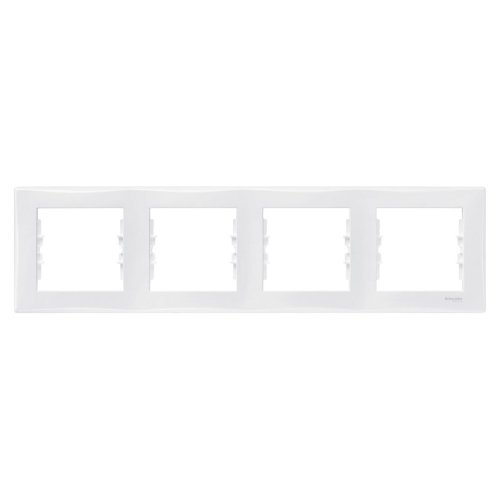 Рамка горизонтальная Schneider Electric Sedna 4-м. белый картинка фото 2