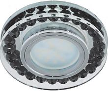Светильник встраиваемый Fametto/Peonia DLS-P102 GU5.3 CHROME/BLACK 65мм/35Вт картинка 