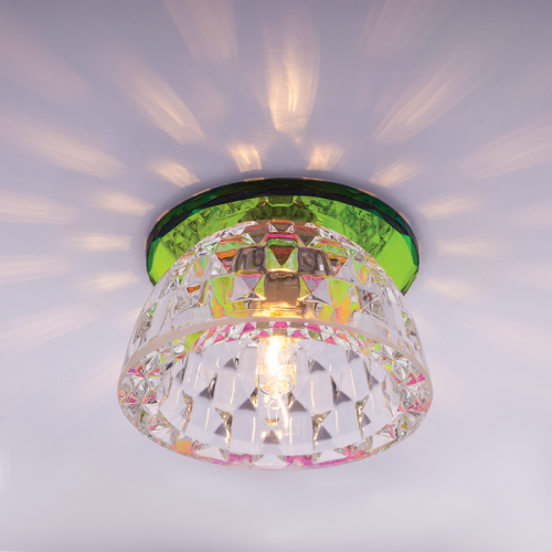 Светильник встраиваемый Италмак Bohemia 220 5 72 G9 65мм/60Вт огран стекло/мультиколор картинка 