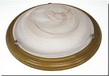 Светильник накладной "Орхидея" Альфа Лайт ЛОН 220В Е27 2х60Вт Дуб/360мм картинка 