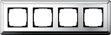 Рамка универсальная Gira ClassiX 4-м. хром/хром картинка