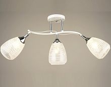 Люстра потолочная трехрожковая Мелодия Света Е27 220В Белая/хром картинка 