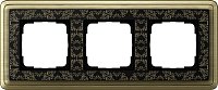 Рамка универсальная Gira ClassiX Art 3-м. бронза/черный