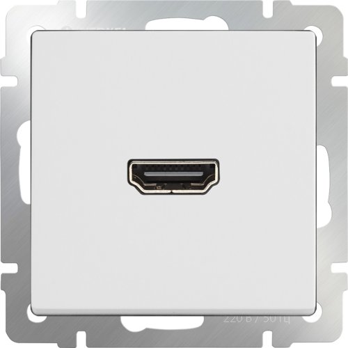 Розетка HDMI без рамки Werkel 1-м. белый глянцевый картинка фото 2