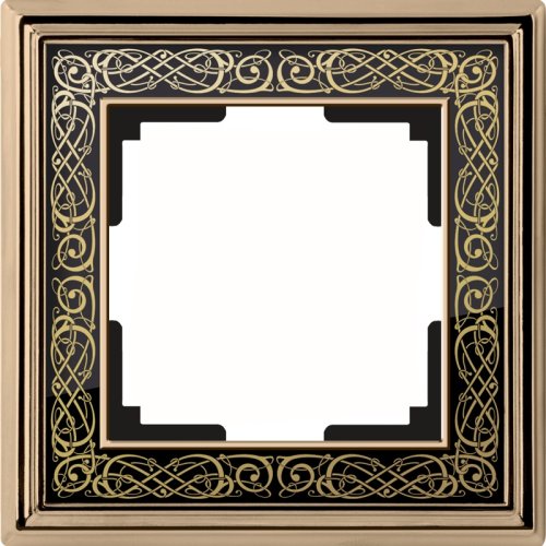 Рамка универсальная Werkel Palacio Gracia 1-м. металл золото/черный картинка фото 2