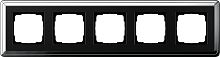 Рамка универсальная Gira ClassiX 5-м. хром/черный картинка