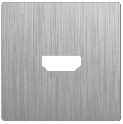 Лицевая панель Werkel для 1-м. розетки HDMI серебряный рифленый картинка фото 2