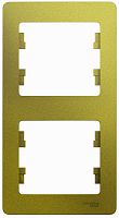 Рамка вертикальная Systeme Electric Glossa 2-м. фисташковый картинка