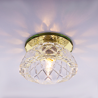 Светильник встраиваемый Италмак Bohemia 220 6 73 G9 65мм/60Вт огран стекло/золото картинка 