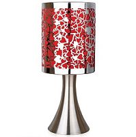 Светильник настольный "Сердечки" Camelion KD-410 220В Е14 40Вт Сенсор/красный картинка 