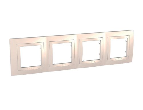 Рамка горизонтальная Schneider Electric Unica 4-м. бежевый фото фото 2 Рамка горизонтальная Schneider Electric Unica 4-м. бежевый картинка фото 2