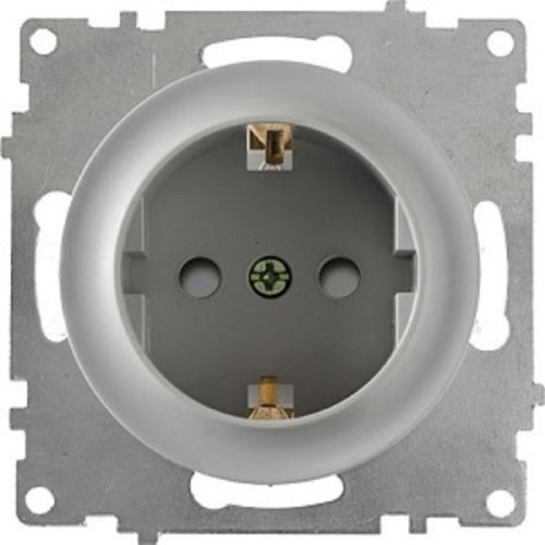 Розетка с заземлением без рамки OneKeyElectro Florence 1-м. шторки серый фото фото 2 Розетка с заземлением без рамки OneKeyElectro Florence 1-м. шторки серый картинка фото 2