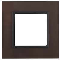 Рамка универсальная Эра Elegance 1-м. стекло бронзовое/антрацит картинка