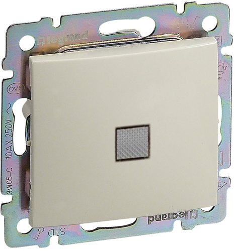 Переключатель с подсветкой без рамки Legrand Valena 1-кл. перекрестный слоновая кость картинка фото 2