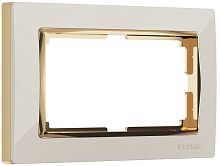 Рамка универсальная Werkel Snabb для 1-м. 2 мод. розетки слоновая кость/золото картинка