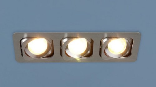 Светильник встраиваемый поворотный Elektrostandard 1011/3 MR16 CH 220В Хром картинка 