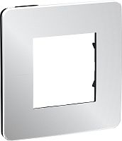 Рамка универсальная Schneider Electric Unica Studio Metal 1-м. хром/антрацит картинка