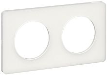 Рамка универсальная Schneider Electric Odace 2-м. прозрачный матовый/белый картинка