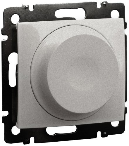 Светорегулятор универсальный поворотный без рамки Legrand Valena 5-300Вт алюминий картинка