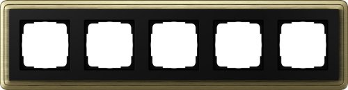 Рамка универсальная Gira ClassiX 5-м. бронза/черный фото Рамка универсальная Gira ClassiX 5-м. бронза/черный картинка