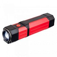 Фонарь ручной светодиодный на батарейках 4хААА Perfeo "Revolver" Черный/красный картинка 
