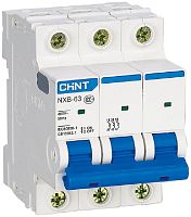 Выключатель автоматический CHINT NXB-63S 3п 25А C 4.5кА картинка