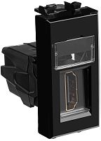 Розетка HDMI модульная DKC Avanti 1-м. 1 мод. черный квадрат картинка